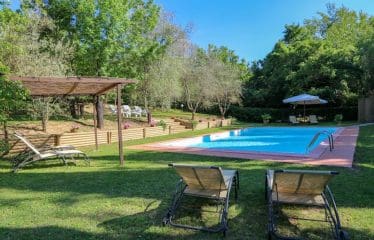 Ancienne ferme avec une belle vue sur San Gimignano et les célèbres vignobles de cette région.