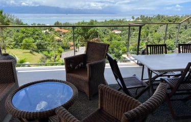 Villa Teavaro Moorea vue sublime du lever du soleil et de l&rsquo;ile de Tahiti