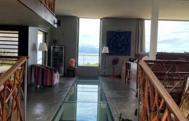 Villa Teavaro Moorea vue sublime du lever du soleil et de l&rsquo;ile de Tahiti