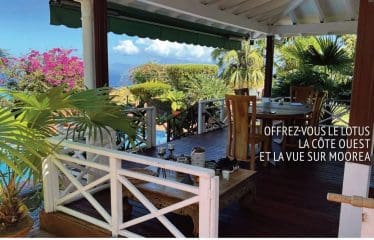 La Villa Vapiano ,   situé sur la résidence le lotissement Privé  le  » LOTUS »  Punaauia Tahiti , avec vue sublime de l ile de Moorea ,