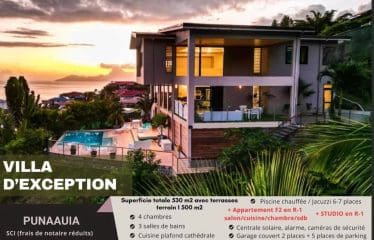 Spectaculaire villa  offrant de magnifiques vues sur la mer PUNAAVIA